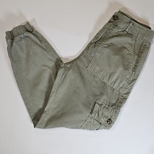 Zara High Rise Cargo Pants Womens Size 0 Light Green